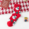 Santa Claus Elk Snowman Middle Socks