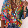 Attractive Print 3/4 Sleeve Top