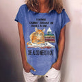 A Women Cannot  Survive On Books Alone She Also Needs A Cat Printed T-shirt