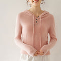 Cashmere Hooded Long-Sleeved Knitted Bottoming Sweater