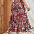 Bohemian High Waist Beach Midi Dress