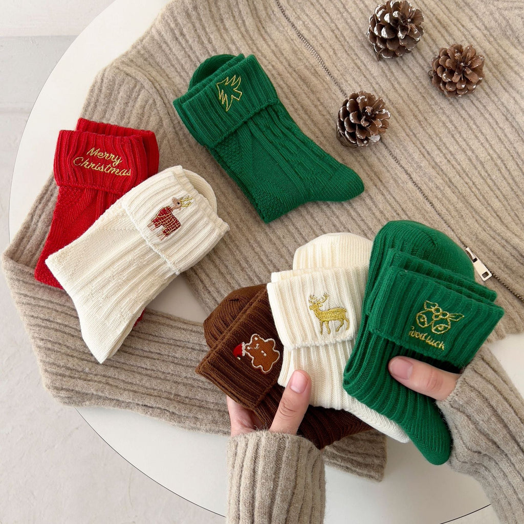 Women's Mid-Tube Socks Christmas Socks Gift Box